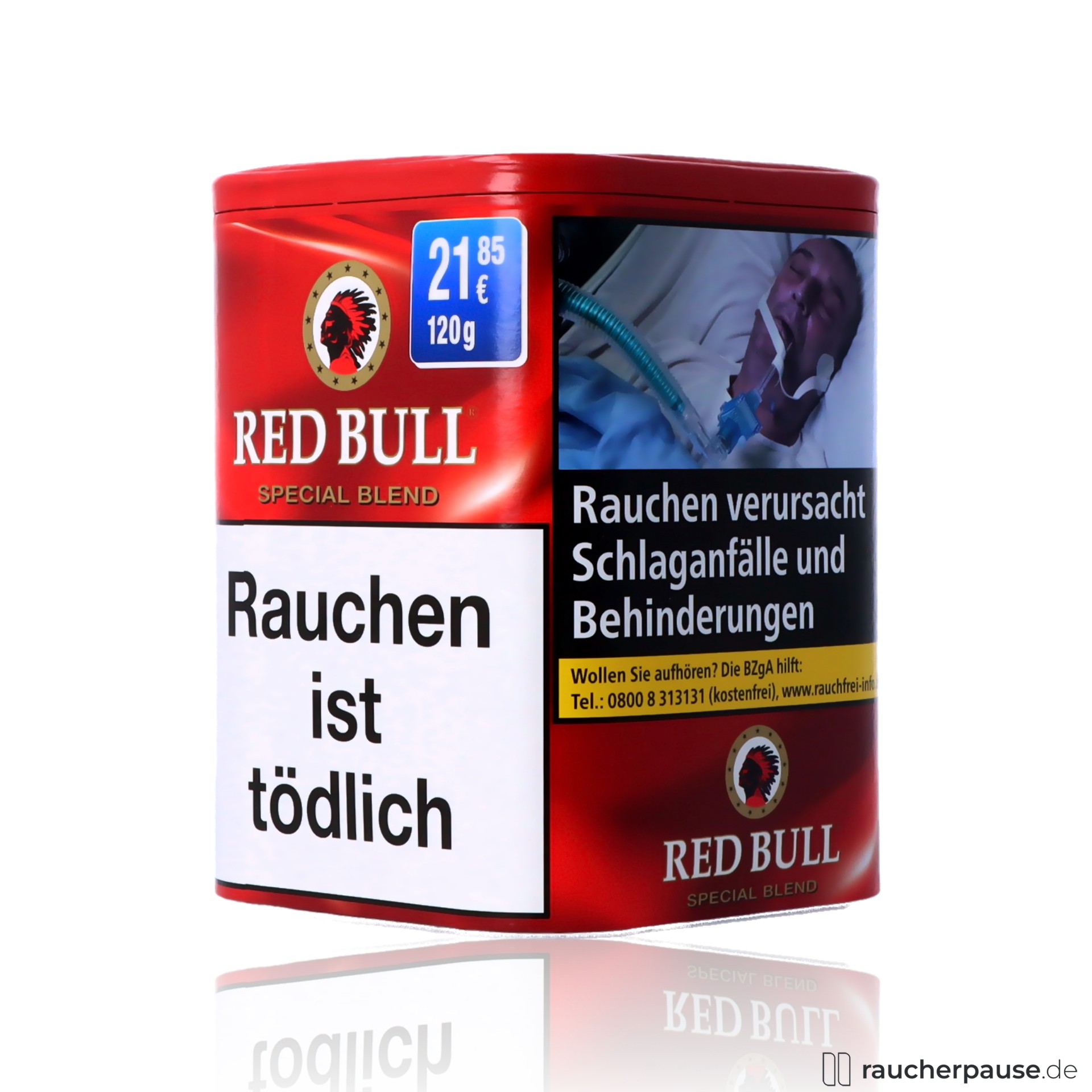 red bull special blend tabak dose virginia burley mix , packshot hinterseite