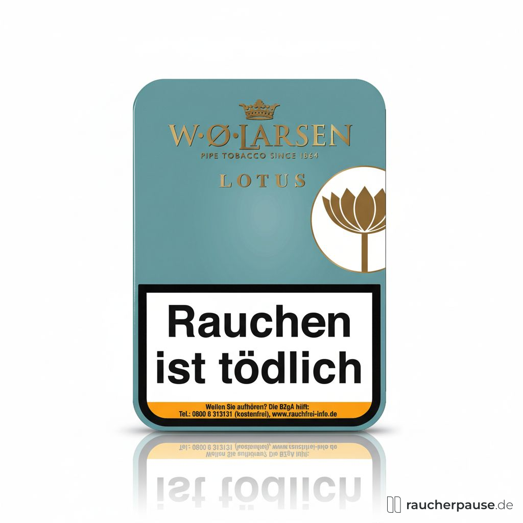 W.O. Larsen Lotus Pfeifentabak | 100g Dose | Kokosnuss & Vanille Aroma | Milder Genuss
