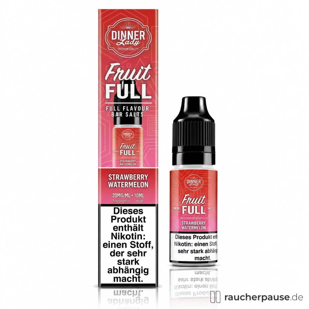 Dinner Lady Fruit Full Strawberry Watermelon Nikotinsalz Liquid | 20 mg/ml Nikotin | 10 ml