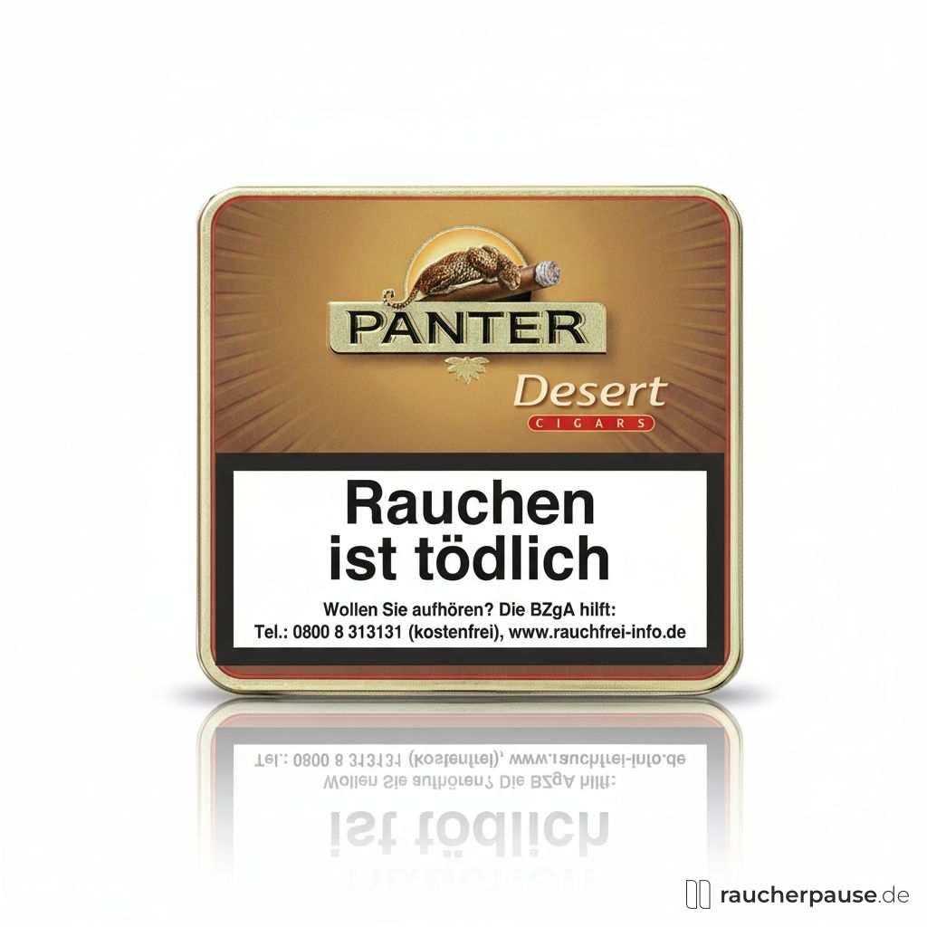 Panter DESERT Cigarillos | 20er Blech | Indonesien, Kuba, Brasilien | Mild, Kaffee Aroma Panter DESERT Cigarillos | 20er Blech | Indonesien, Kuba, Brasilien | Mild, Kaffee Aroma