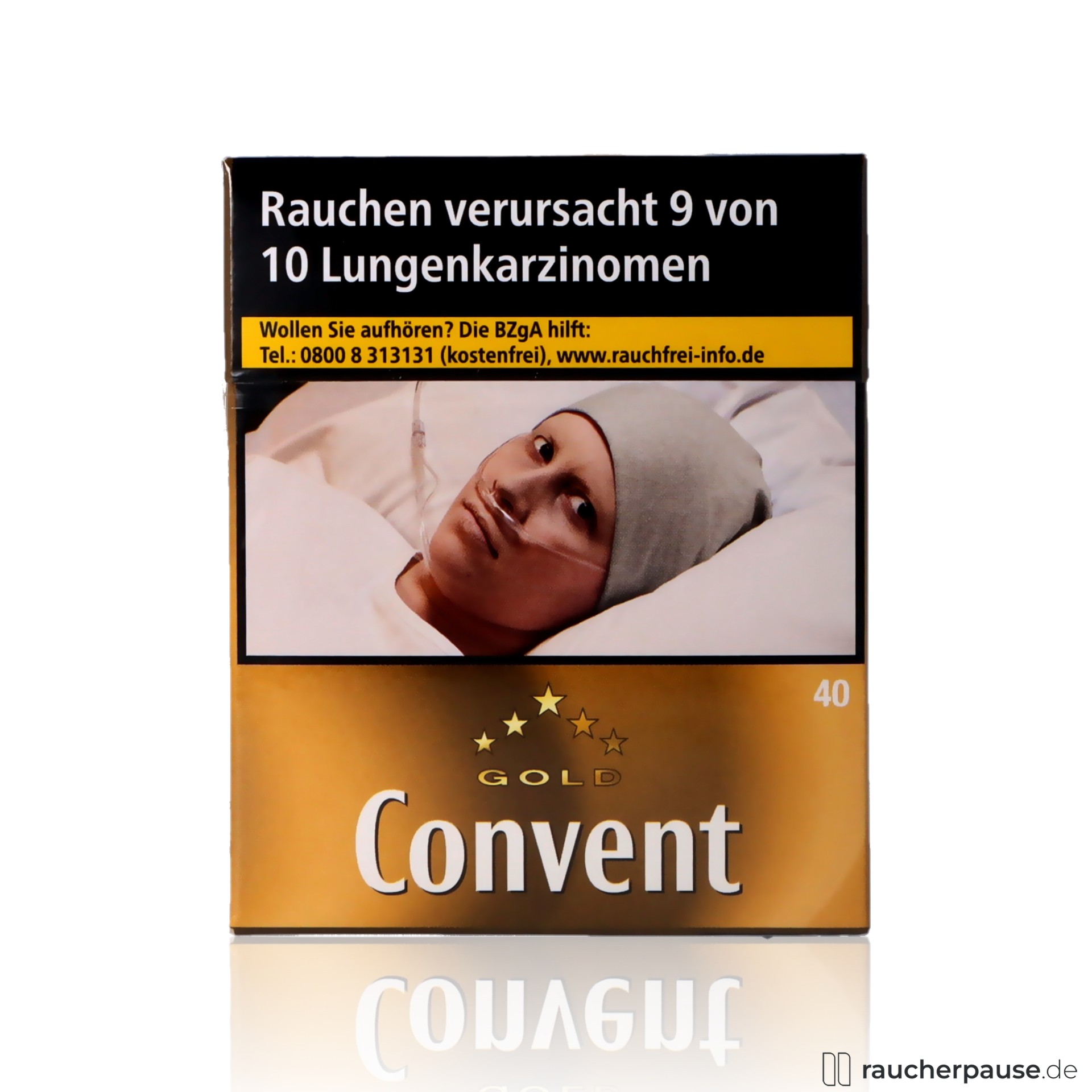 Convent GOLD Zigaretten | 40 Stk. pro Packung King-Size | Sanft-würziger Geschmack