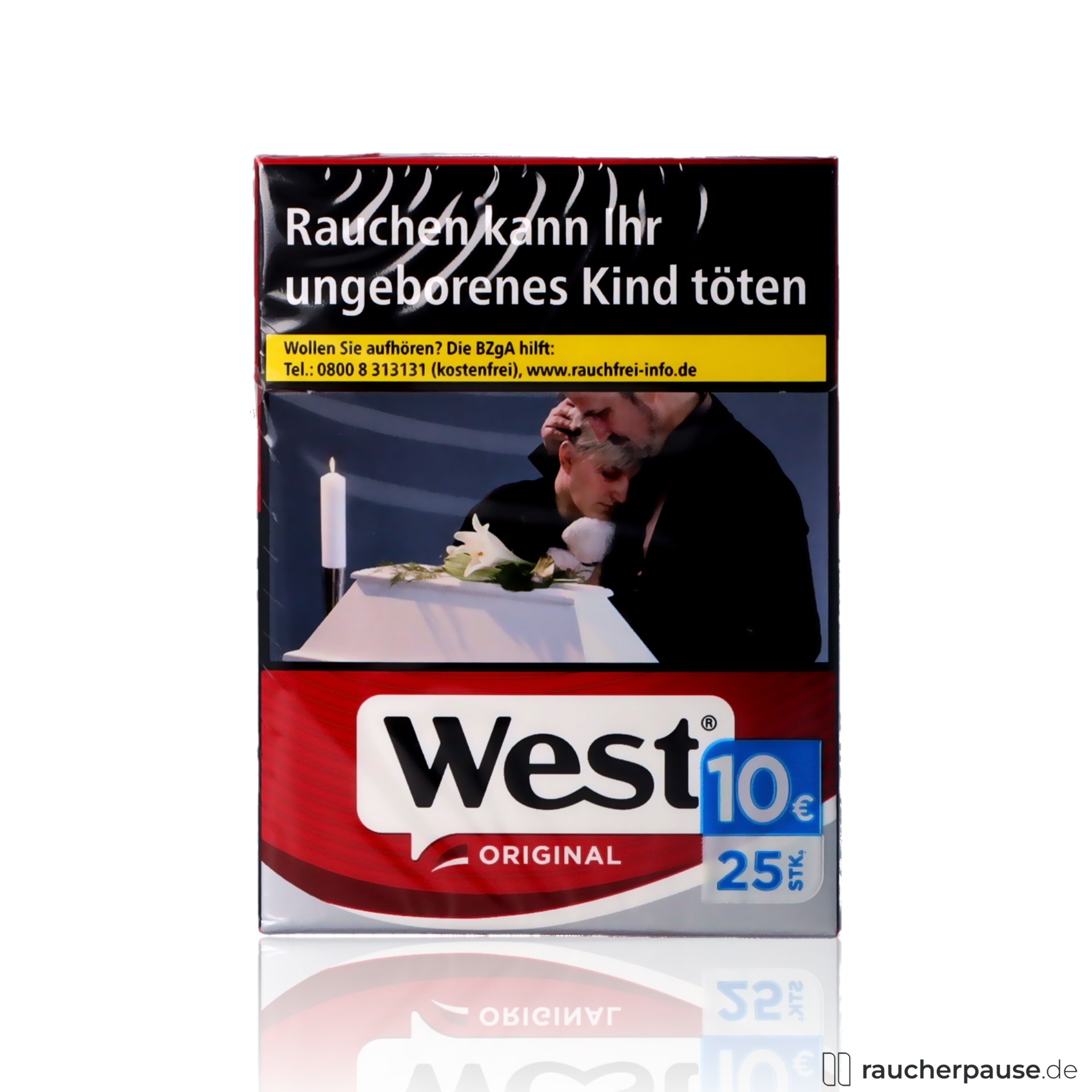 West Red XXL Zigaretten | 25 Stk. pro Packung | Kräftiger American Blend Geschmack