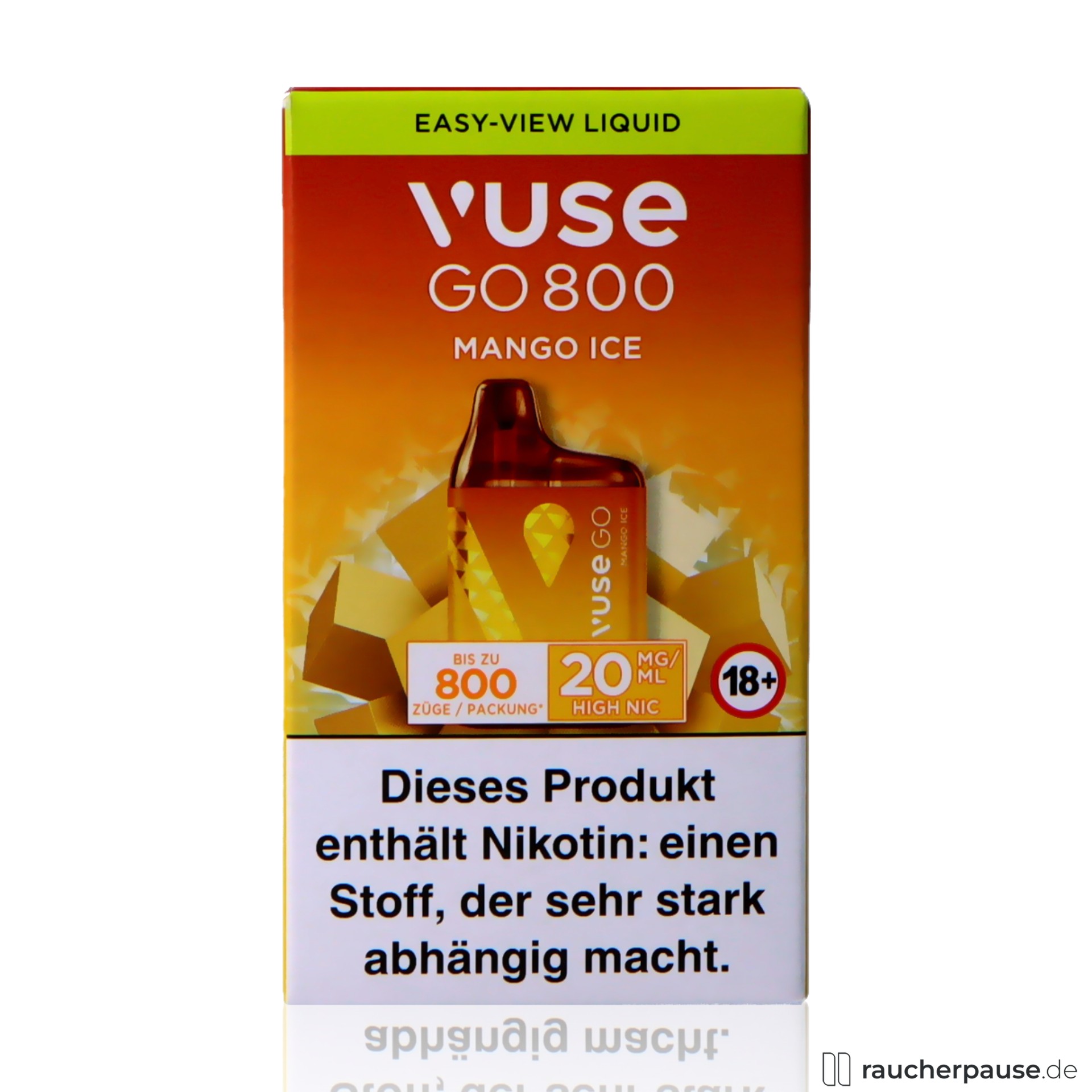 Vuse Go Box E-Shisha | Mango Ice | 20 mg/ml Nikotin | Mango & Ice