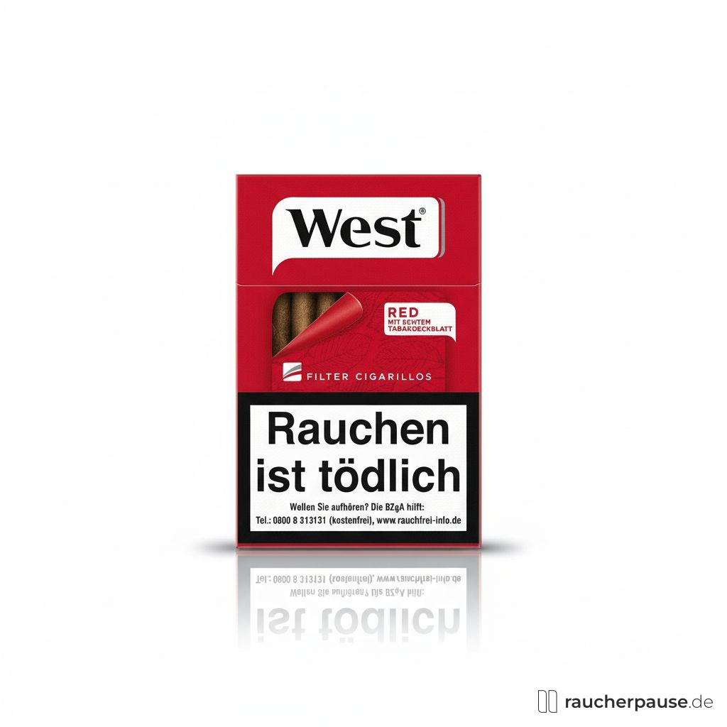West Red Filterzigarillos | 17 Stück | King Size | Virginia, Orient, Burley | Stark West Red Filterzigarillos | 17 Stück | King Size | Virginia, Orient, Burley | Stark