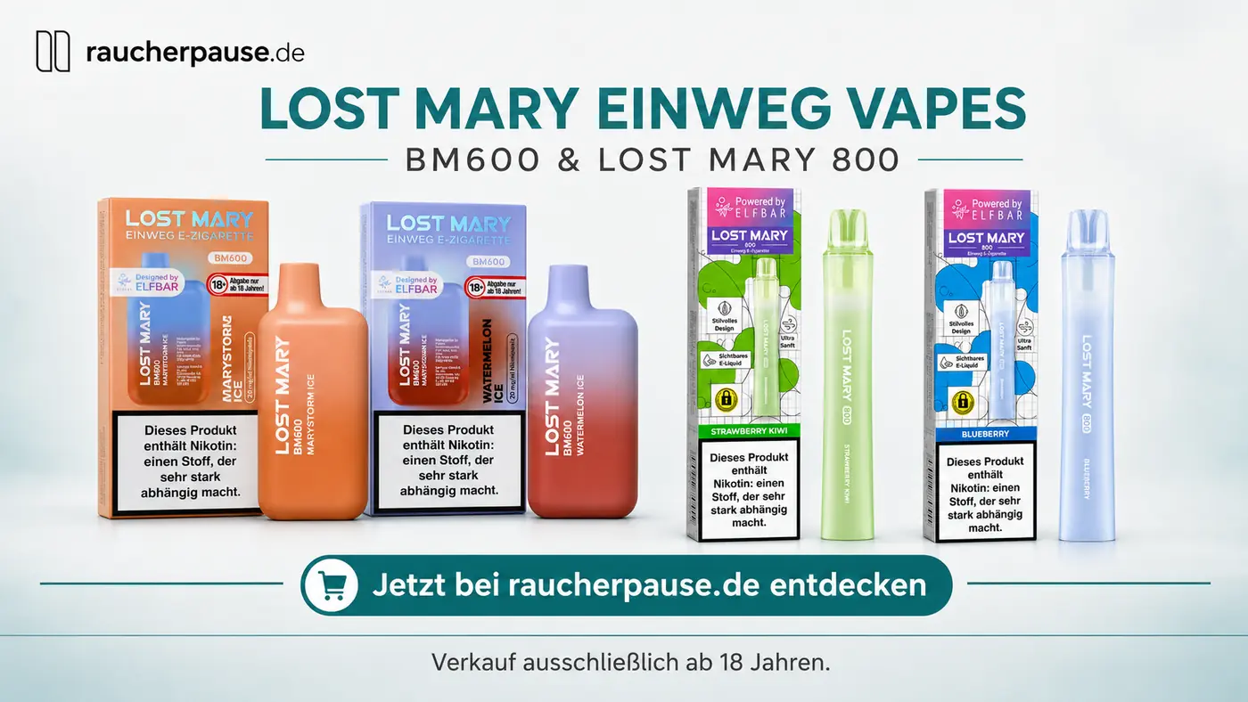 Lost Mary BM600 und Lost Mary 800 Einweg Vapes bei raucherpause.de