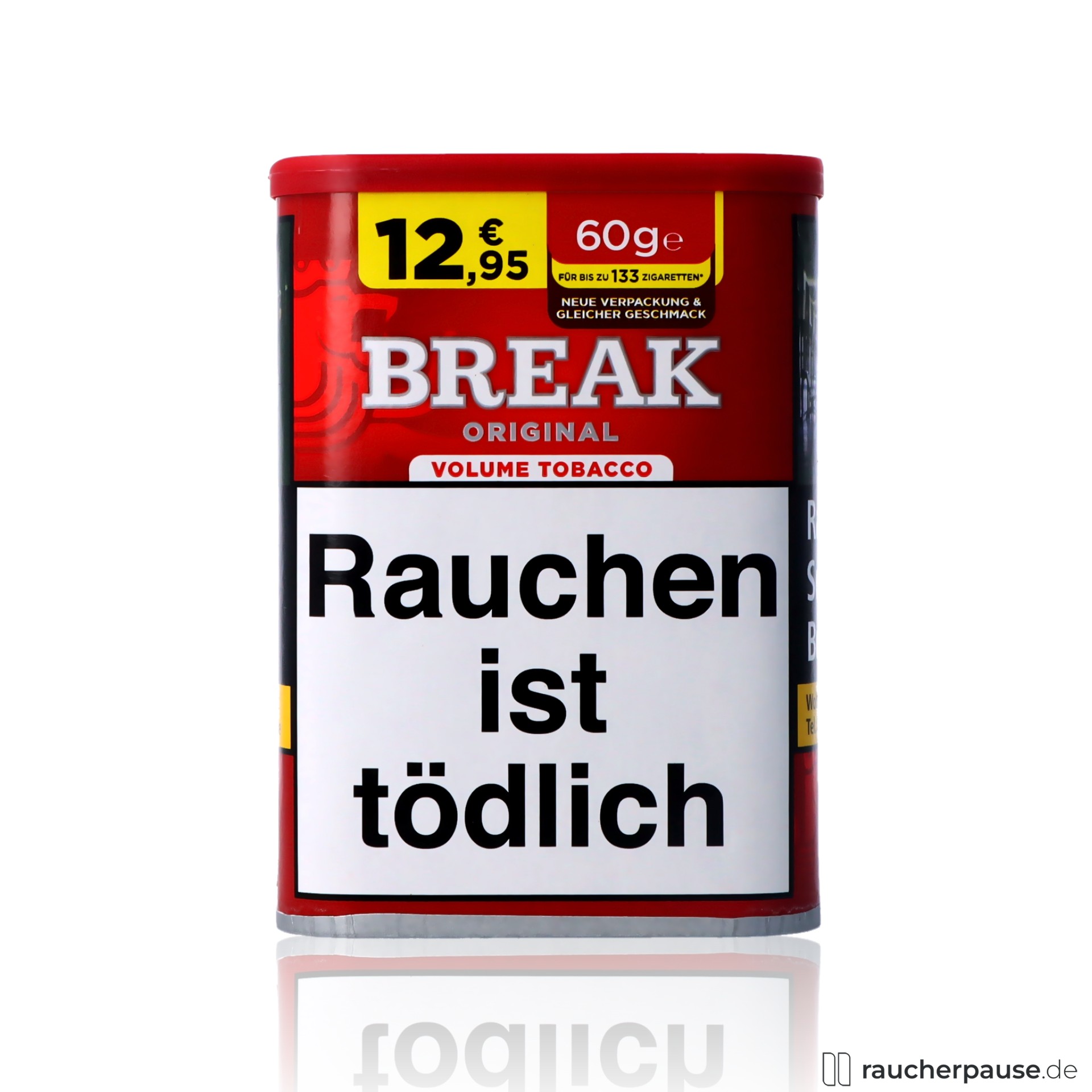 Break Original Rot L Tabak | 60g Dose | Würzig & Stark | Ohne Zusätze