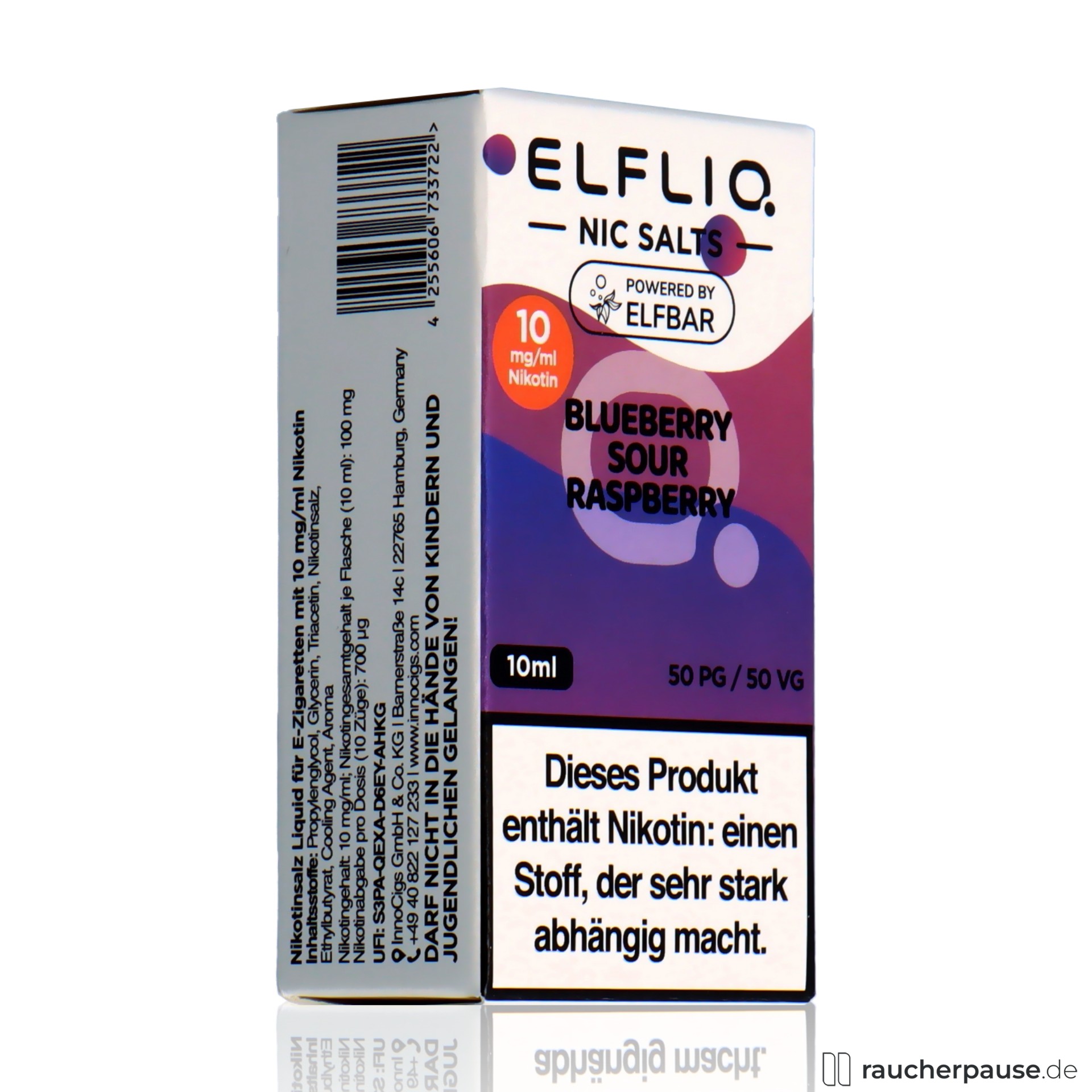 Elfliq by Elf Bar Nikotinsalz Liquid Blueberry Sour Raspberry | 10mg/ml Nikotin | 10ml
