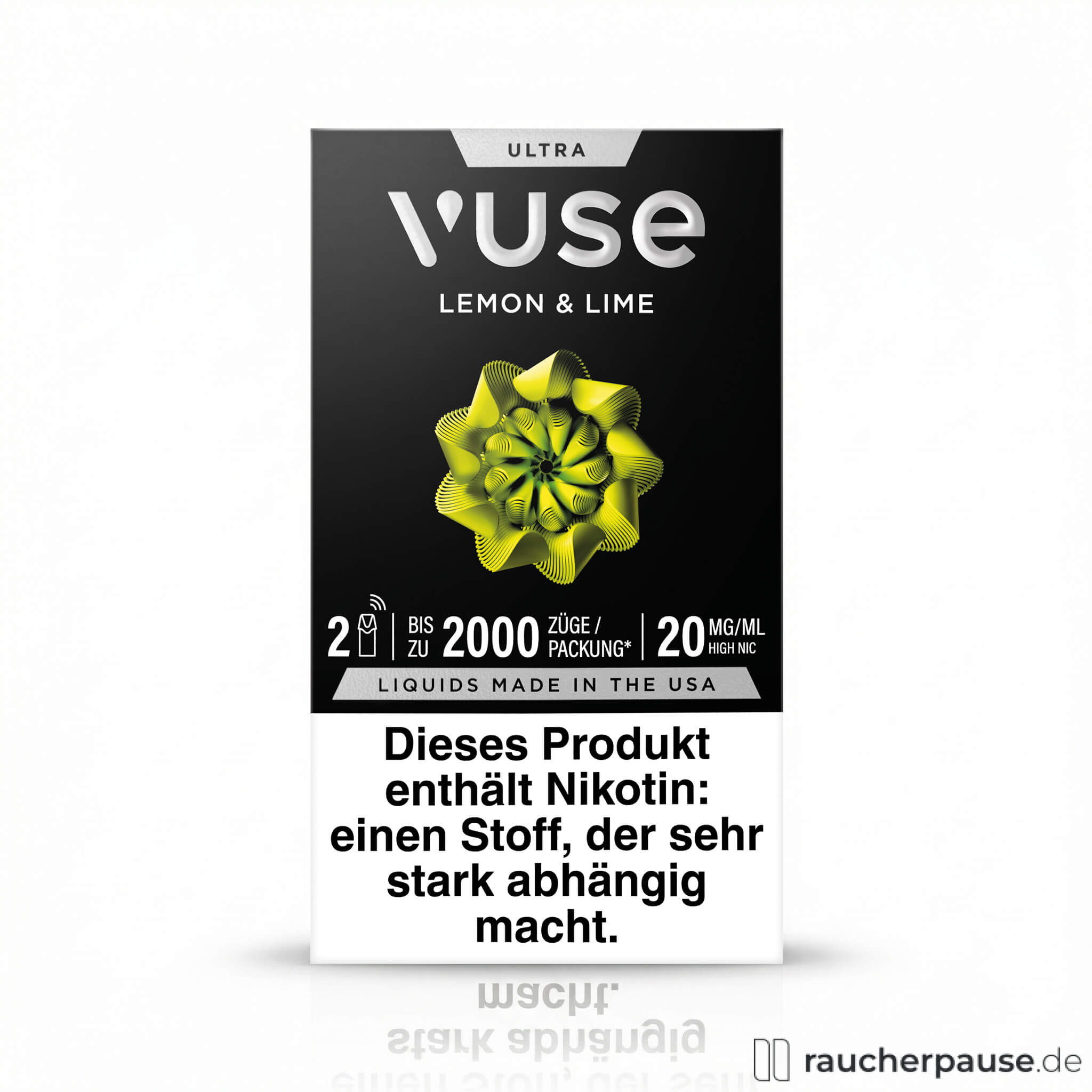 Vuse ULTRA Pods Lemon & Lime | 20mg/ml Nikotin | 2 Pods für E-Zigaretten