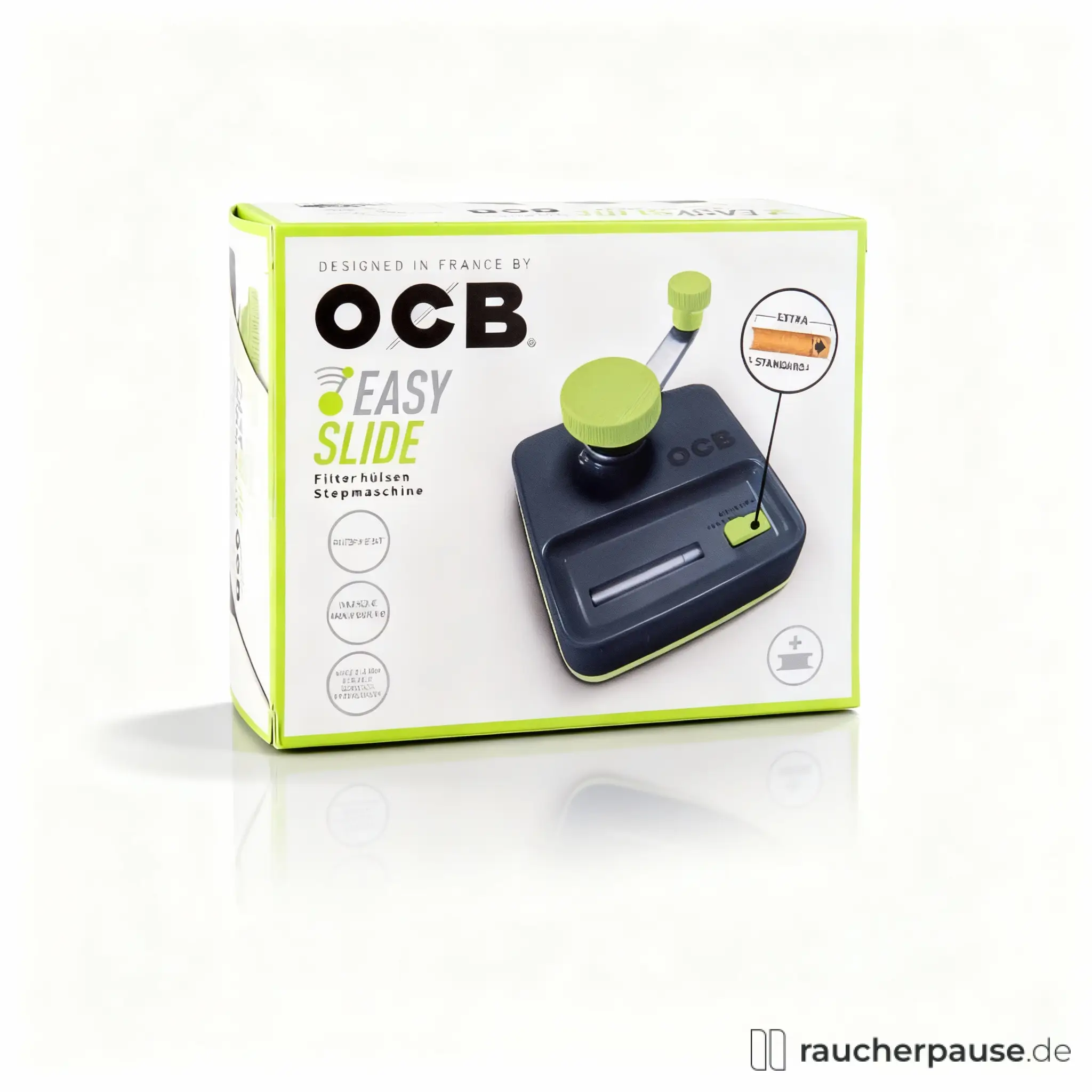 OCB Easy Slide Table Injector Hebel-Stopfmaschine | Für alle Filterhülsen | Metall & Kunststoff | Inkl. Stopfhilfe