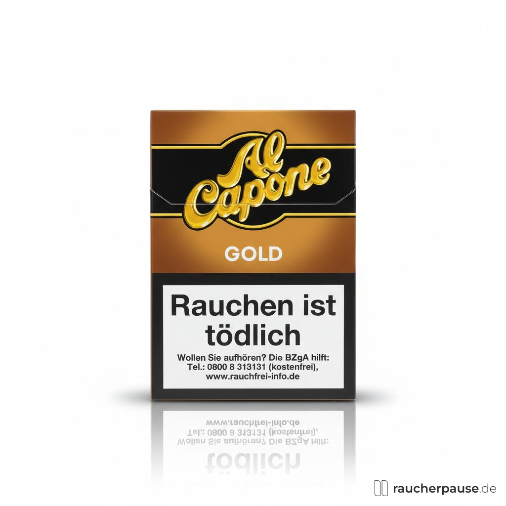 Al Capone Gold Zigarillos | 18 Stück | Cremig-süßes Kaffee-Aroma | Made in Germany Al Capone Gold Zigarillos | 18 Stück | Cremig-süßes Kaffee-Aroma | Made in Germany