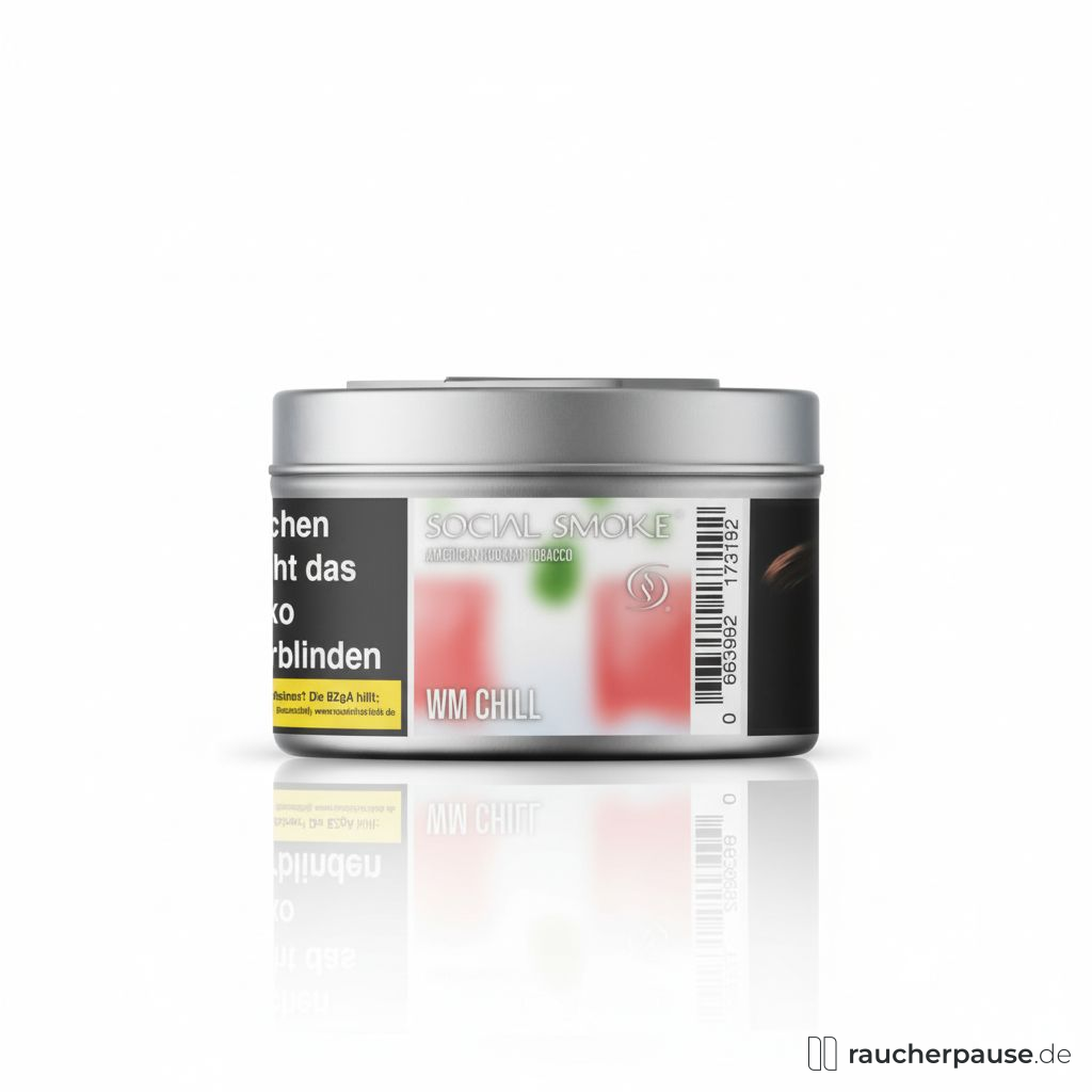 Social Smoke Shisha Tabak 200g - WM Chill | Erfrischende Wassermelone & Ice | Virginia Tabak aus den USA