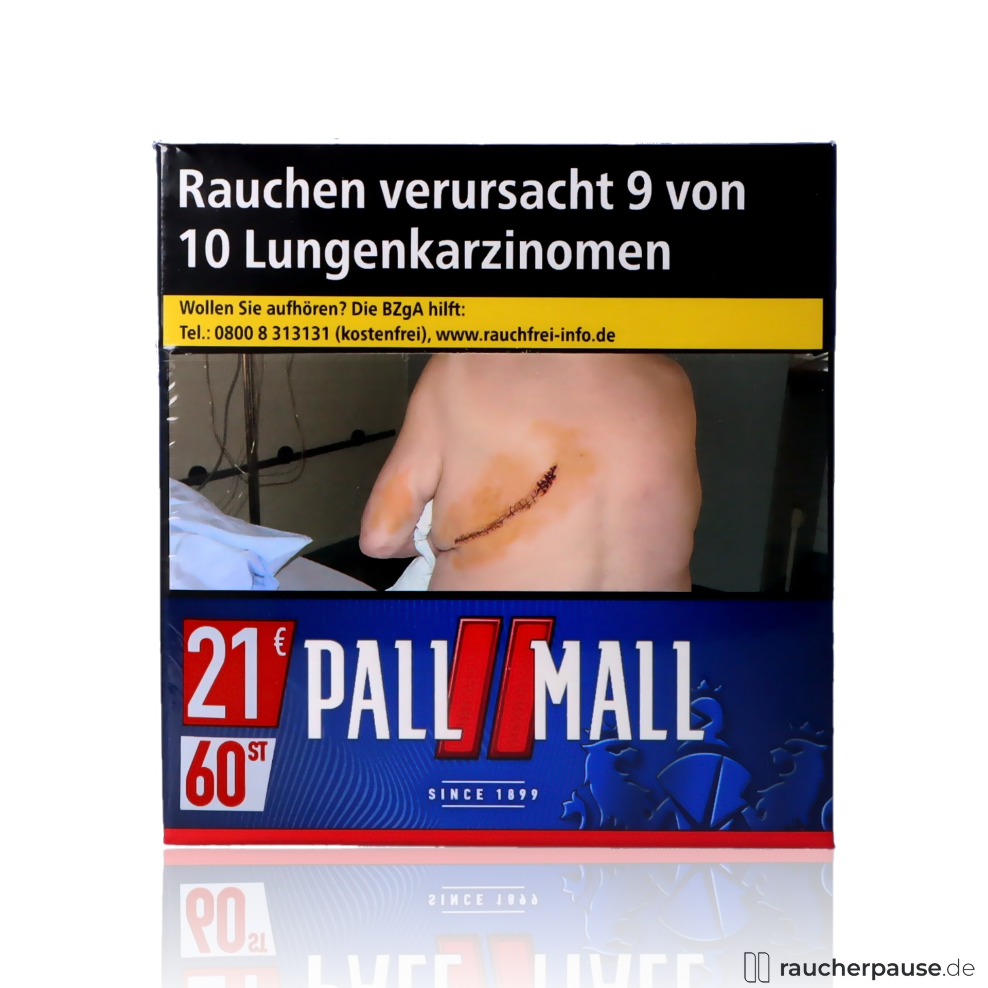 Pall Mall Red Hercules Zigaretten | 60 Stk. pro Packung | King Size | Vollmundig & Kräftig
