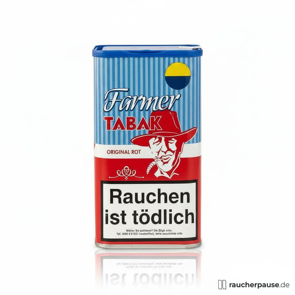 Farmer Original Rot Pfeifentabak | 160g Dose | Loose Cut | Virginia, Burley & Orient | Mittelkräftig & Nicht Aromatisiert