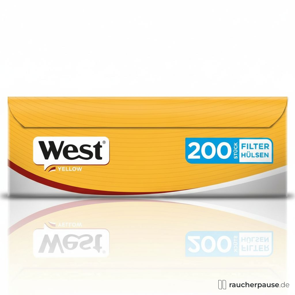 West Yellow Filterhülsen | 200 Stück | King Size 84mm | Hochwertig & Aromafrei