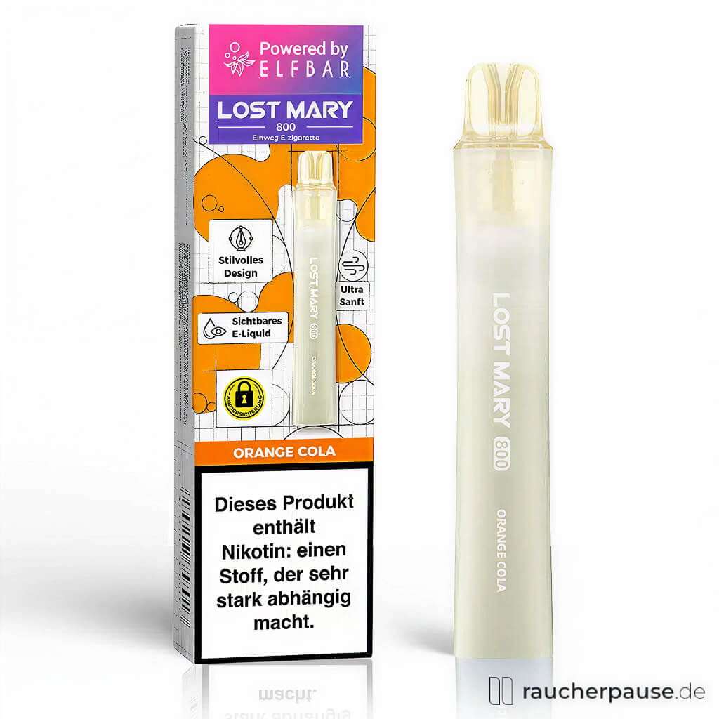 Lost Mary 800 Einweg E-Zigarette | Orange Cola | 20 mg/ml Nikotin