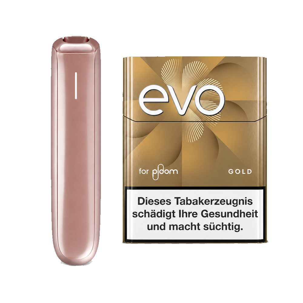 Ploom Aura Tabakerhitzer mit EVO Gold Tabaksticks