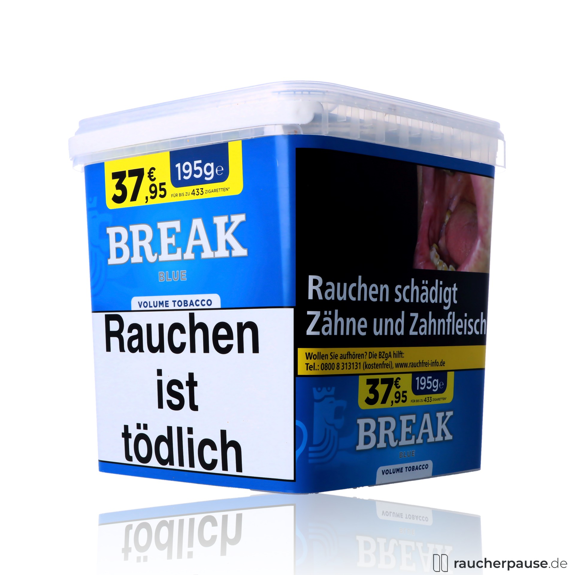 break blau volumentabak eimer american blend extra ergiebig , packshot vorderseite