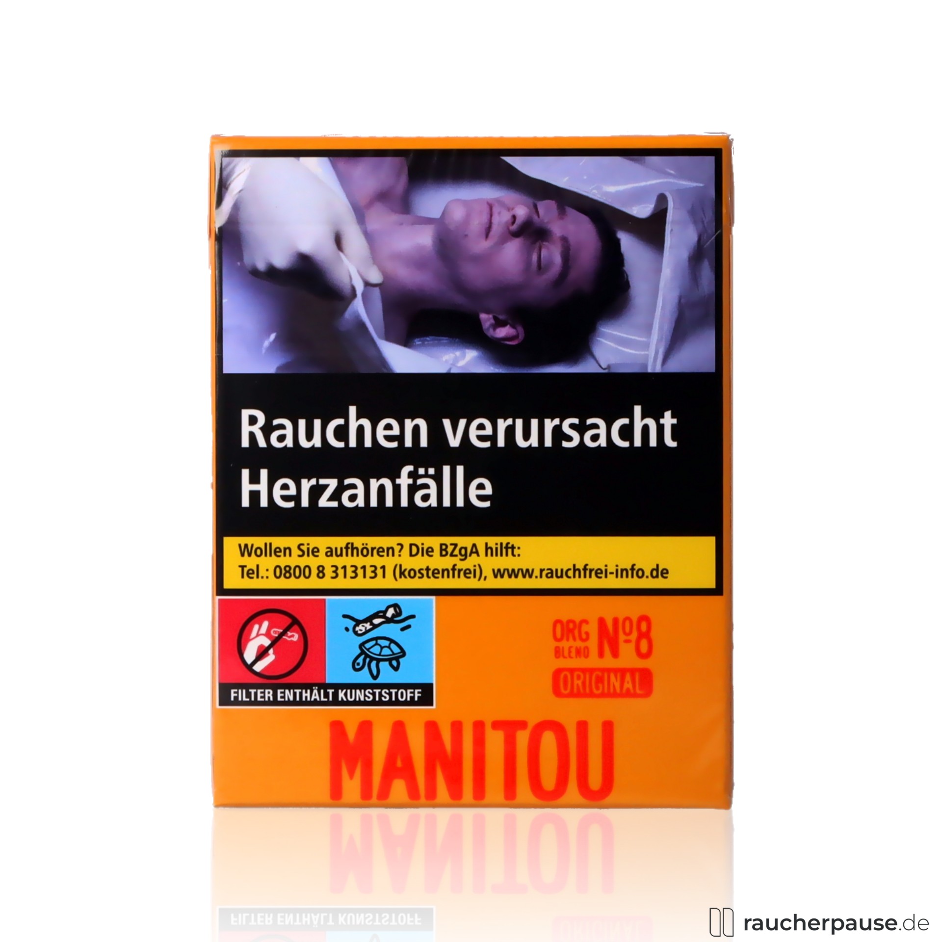 Manitou No.8 Gold Zigaretten | 25 Stk. pro Packung | Ohne Zusatzstoffe