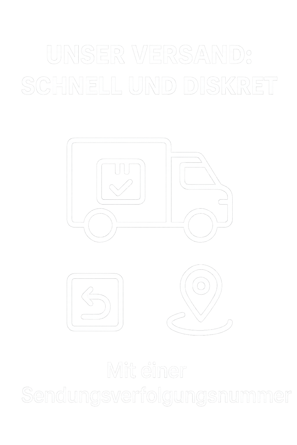 visualisierung versand mit lieferwagen und versandkarton