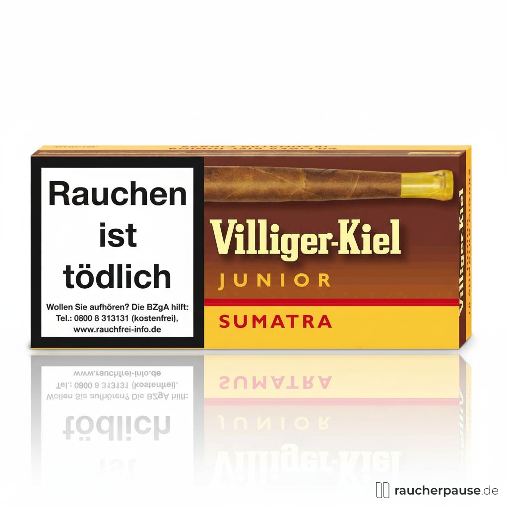Villiger Kiel Junior Sumatra Zigarillos | 10er Pack | Mild-würzig | Gänsekiel Mundstück Villiger Kiel Junior Sumatra Zigarillos | 10er Pack | Mild-würzig | Gänsekiel Mundstück