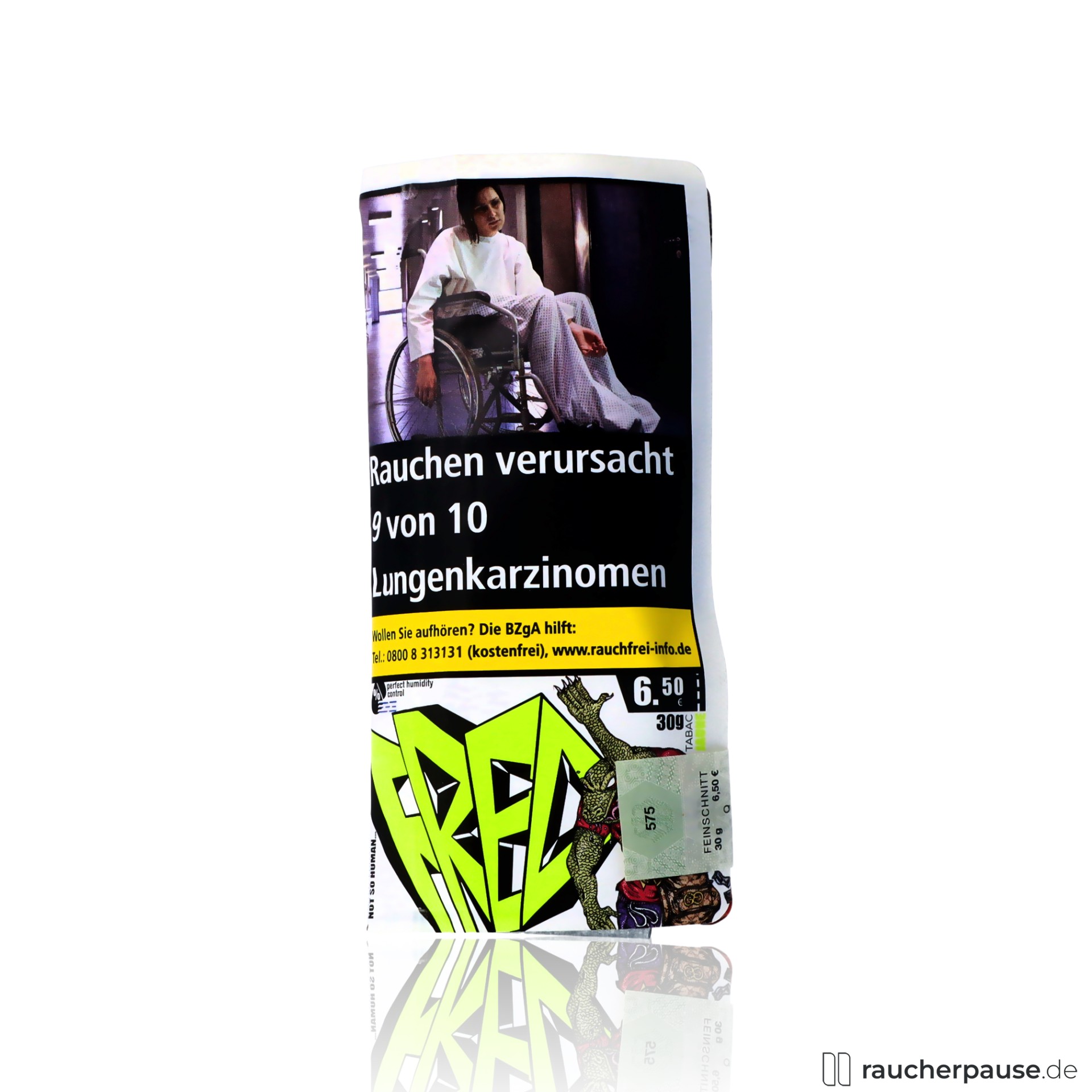 Fred Jaune Zigarettentabak | 30g Pouch | Ohne Zusatzstoffe | Feinschnitt-Tabak