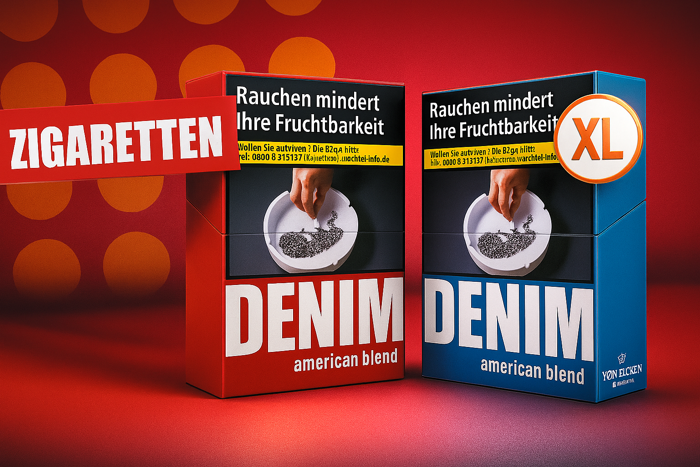 Denim Zigaretten blau und rot XL
