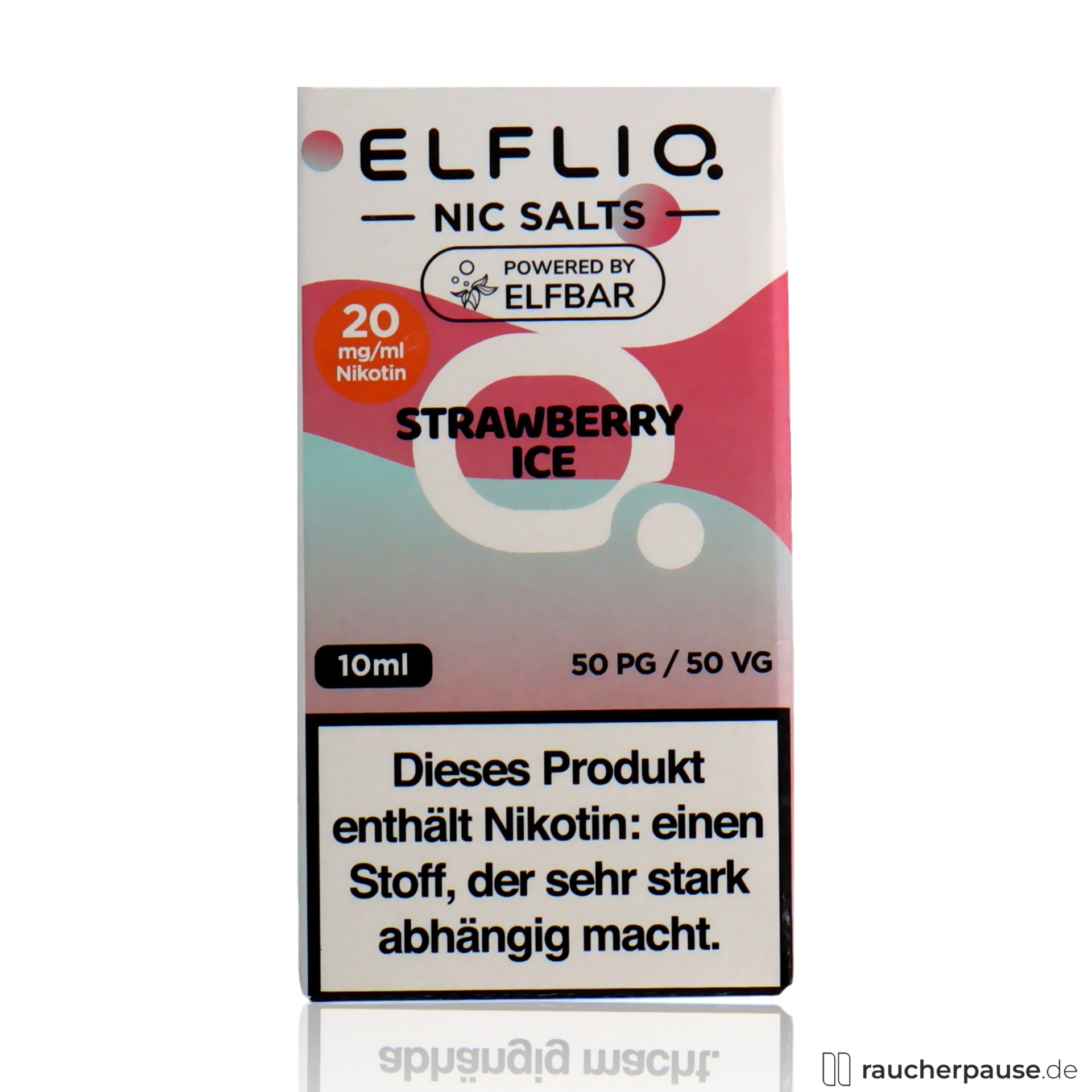 elfbar, elfliq by elf bar nikotinsalz liquid strawberry ice ml nikotin , packshot vorderseite