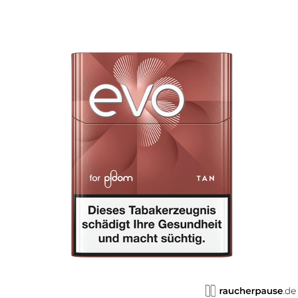 EVO Tan Tabaksticks | Für Ploom X Tabakerhitzer | 20 Stk |Vollmundiger Geschmack