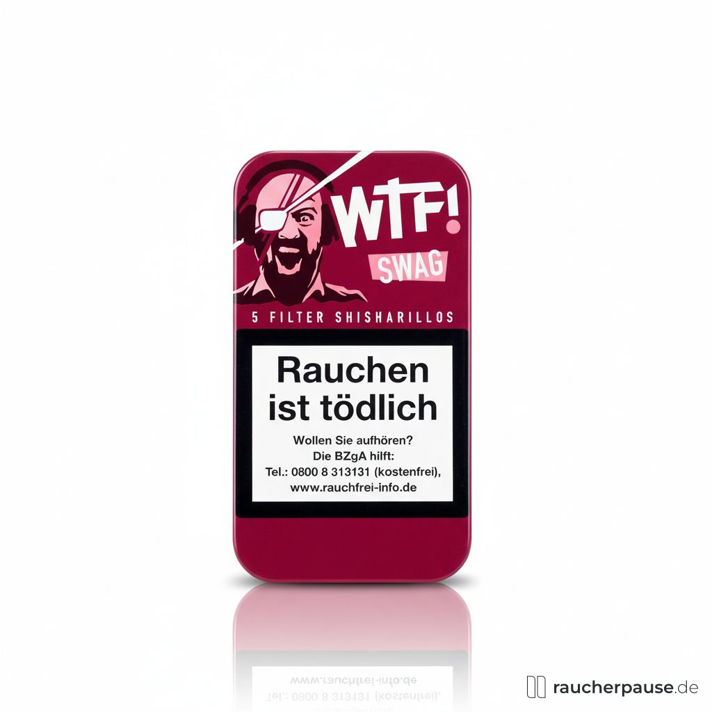 WTF! Shisharillo Swag | 5er Pocket-Case | Kirsch-Aroma | Ecuador Shade Deckblatt