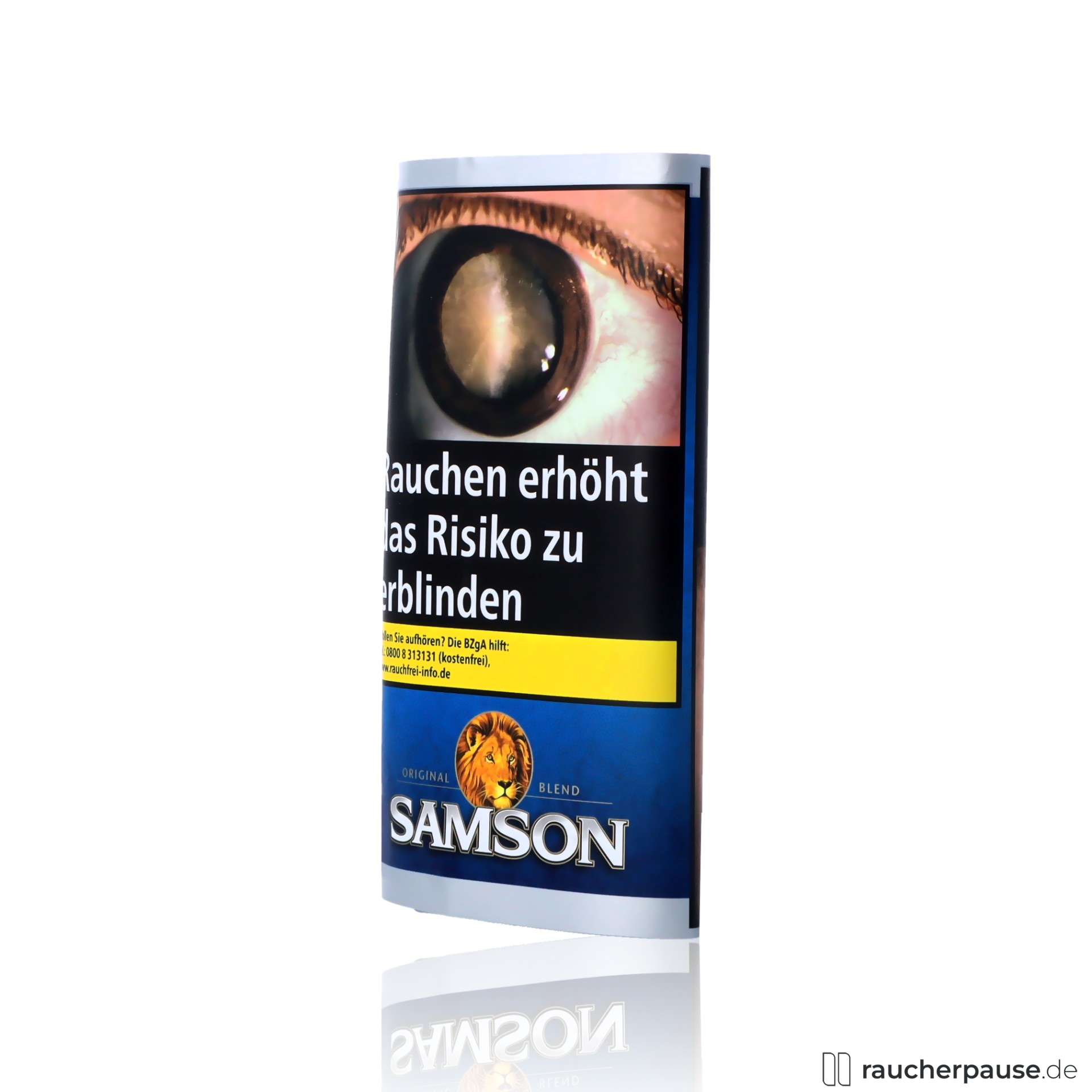 samson original blend feinschnitttabak halfzware shag pouch , packshot seitlich