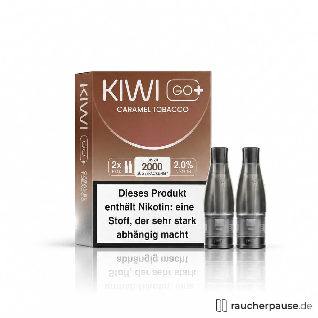 KIWI GO+ Caramel Tobacco Prefilled Pods | 2 Stück | 20 mg/ml Nikotin