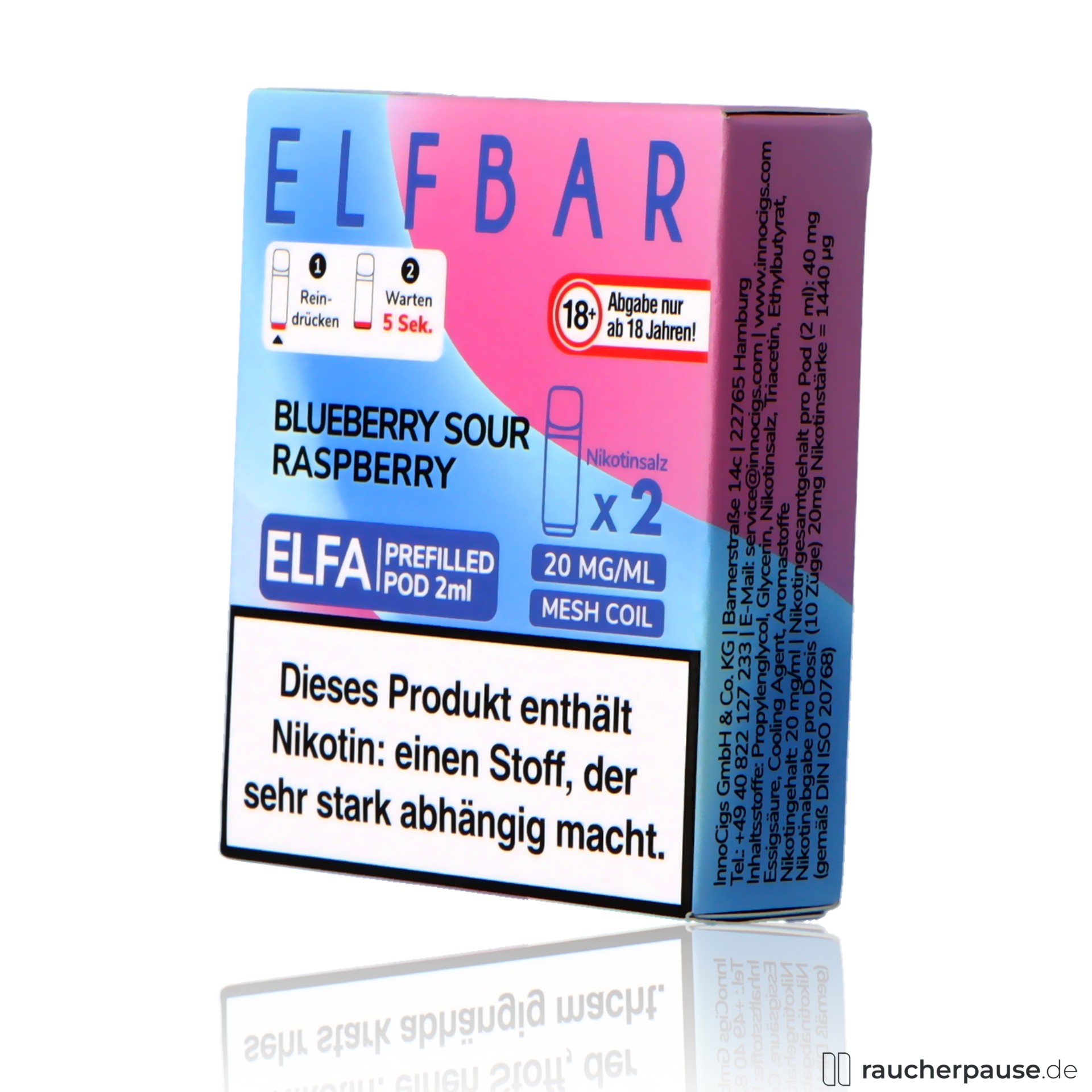 Elf Bar Elfa Pods kaufen Blueberry Sour Raspberry 2x2ml Elf Bar Elfa Pods kaufen Blueberry Sour Raspberry 2x2ml