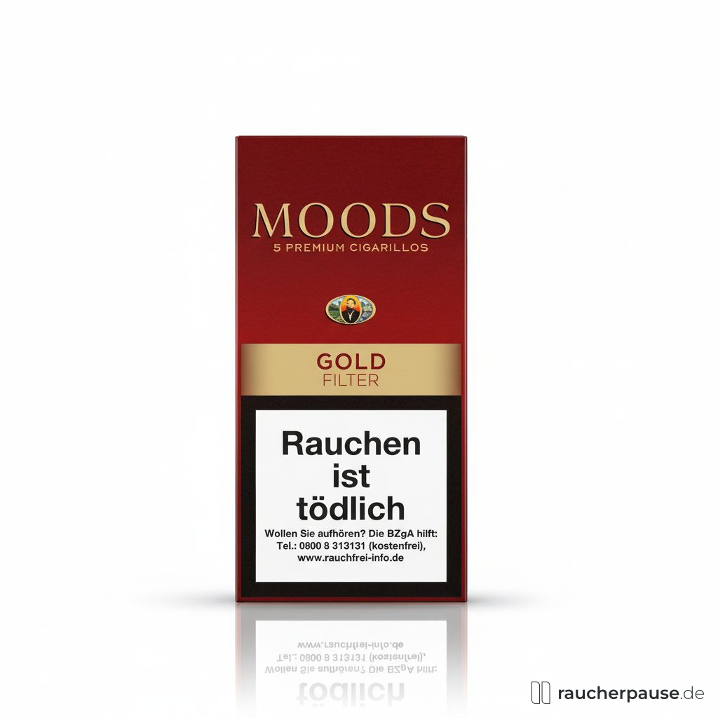 Dannemann Moods Gold Filter Cigarillos | 5er Pack | Vanille, Fruchtig, Mild