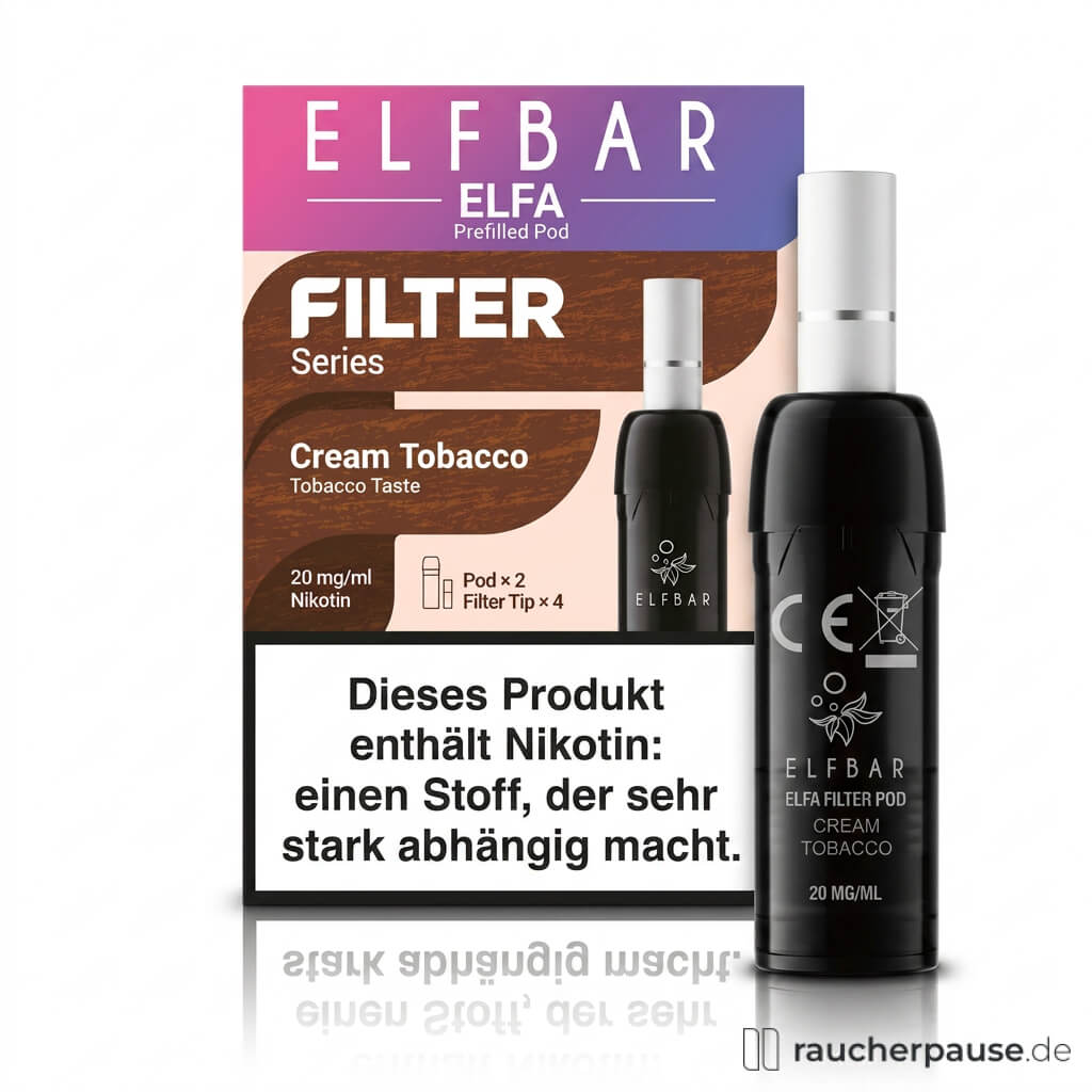 Elfbar Elfa Filter Pods Cream Tobacco 20 mg/ml