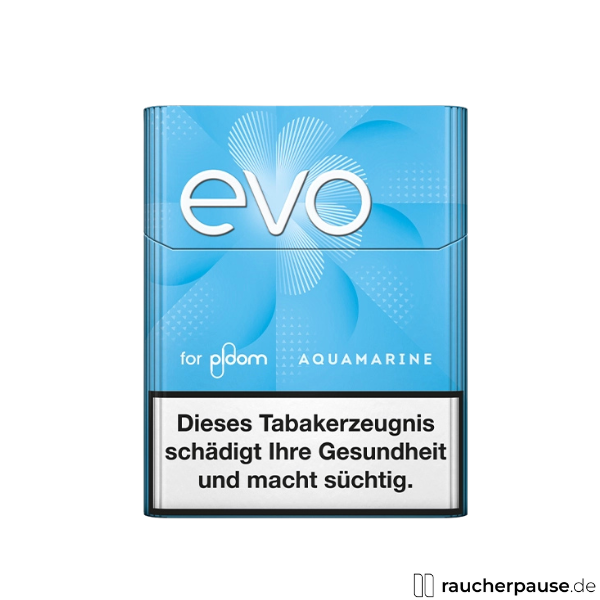 EVO Tabaksticks Aquamarine | Für Ploom Tabakerhitzer | 20 Stk |Milder Geschmack