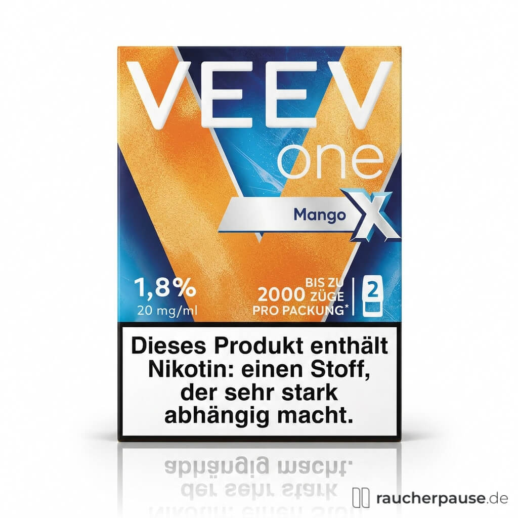 VEEV ONE XTRA Mango Pods | 2er Pack | 2000 Züge | 20mg Nikotin