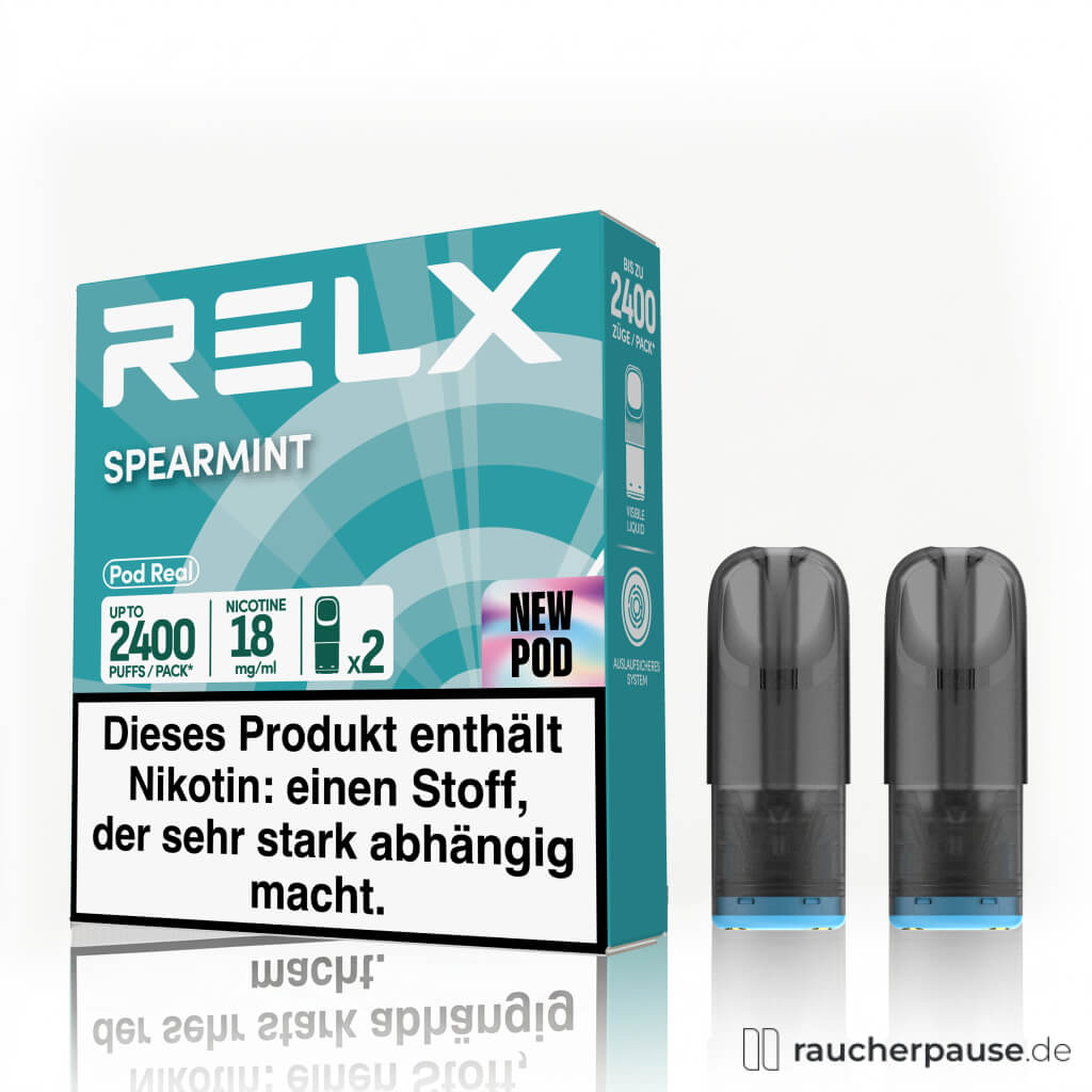 RELX Real Spearmint Prefilled Pods | 2 Stück | 18 mg/ml Nikotin