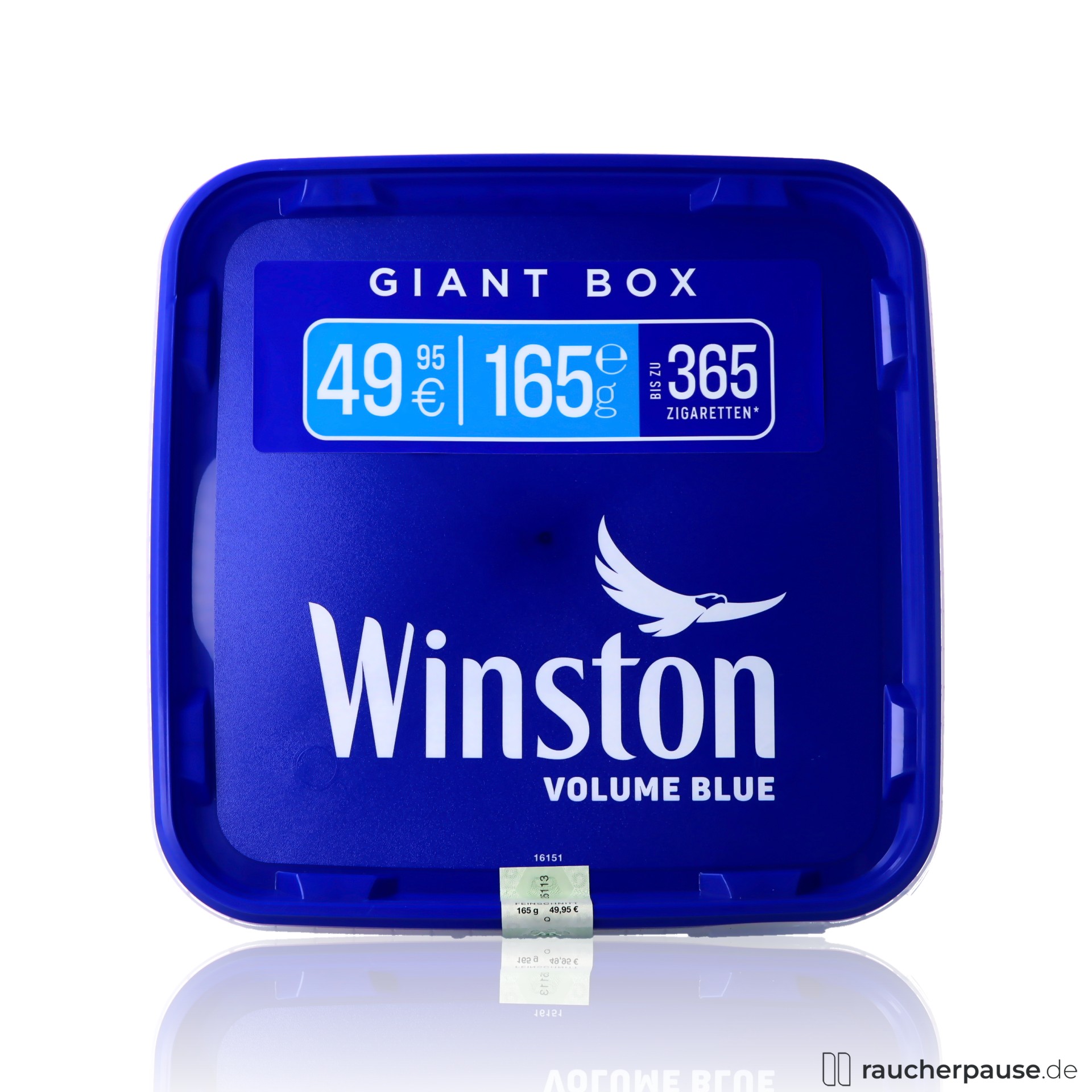 Winston Blau Volumentabak | Giant Box 165g | Würzig & Mild Aroma