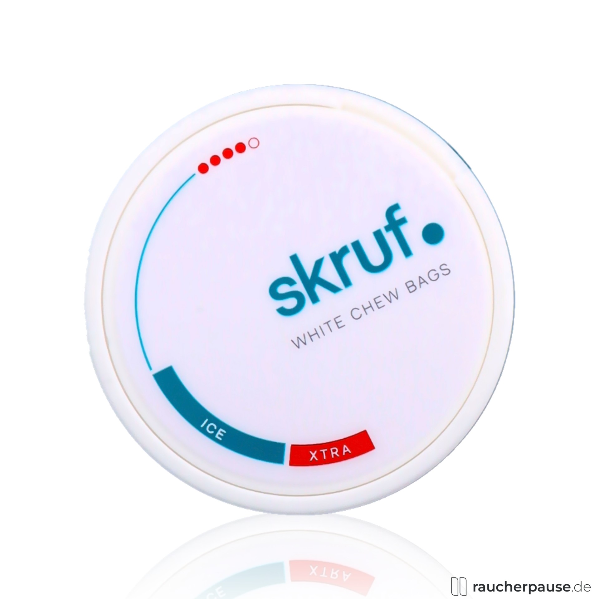 Skruf Ice Xtra White Chew Bags #4 | Intensität 4 | Minzgeschmack, 13mg/g Nikotin