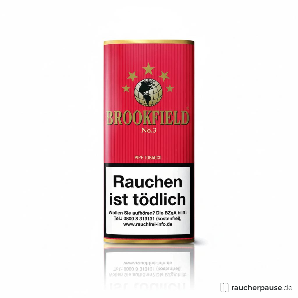 Brookfield No. 3 Pfeifentabak | 50g Pouch | Kirscharoma | Pöschl | Hochwertige Tabakmischung