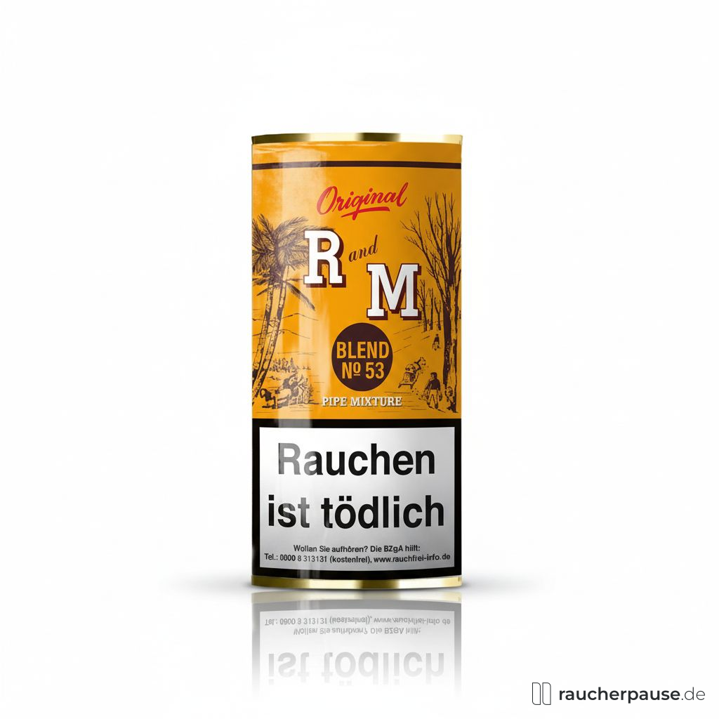 R&M Pfeifentabak | 50g Pouch | Würzig-süßes Aroma | Vakuumversiegelter Pouch