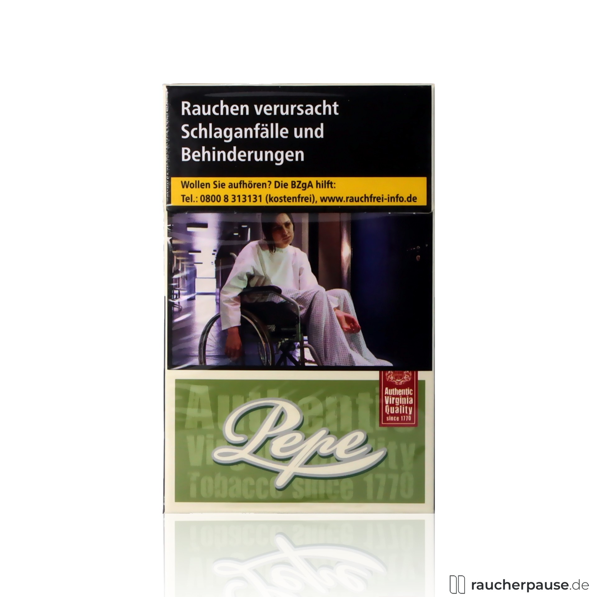 Pepe Rich Green Zigaretten | 20 Stk. pro Packung | Ohne Zusatzstoffe Pepe Rich Green Zigaretten | 20 Stk. pro Packung | Ohne Zusatzstoffe