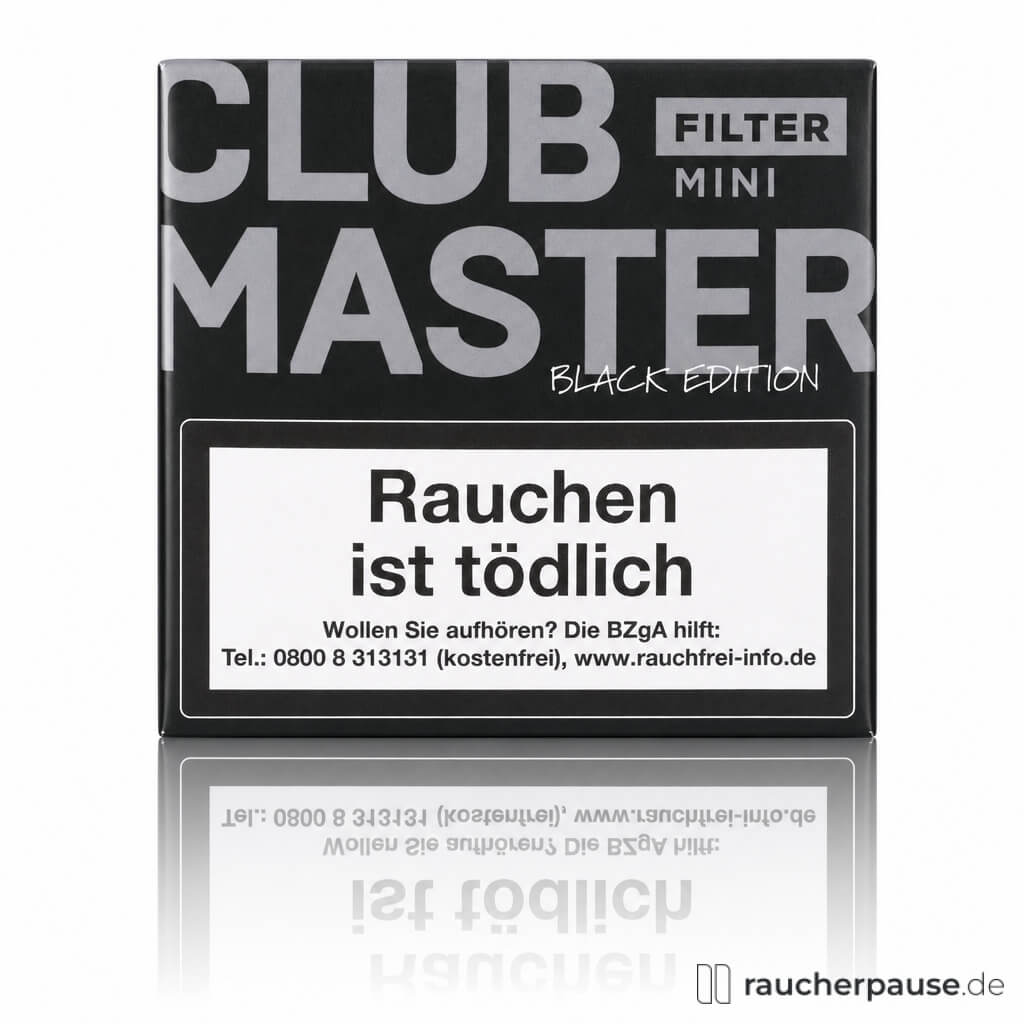 Clubmaster Filter Mini Black Edition Zigarillos in schwarzer Packung