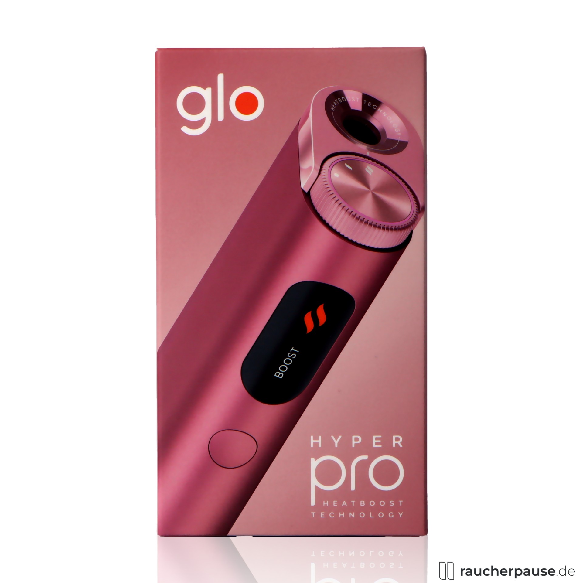 glo Hyper Pro Tabakerhitzer | Quartz Rose Rosé| Leicht & Kompakt | Bis zu 20 Sessions glo, glo hyper x2 air tabakerhitzer quartz rose rose leicht kompakt bis zu sessions , packshot vorderseite
