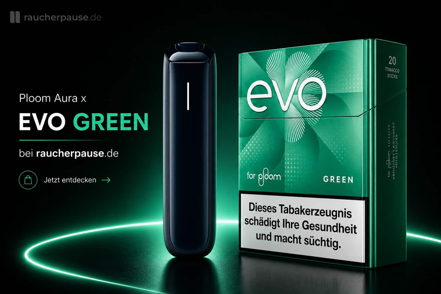 Ploom Aura x EVO Green Tabaksticks