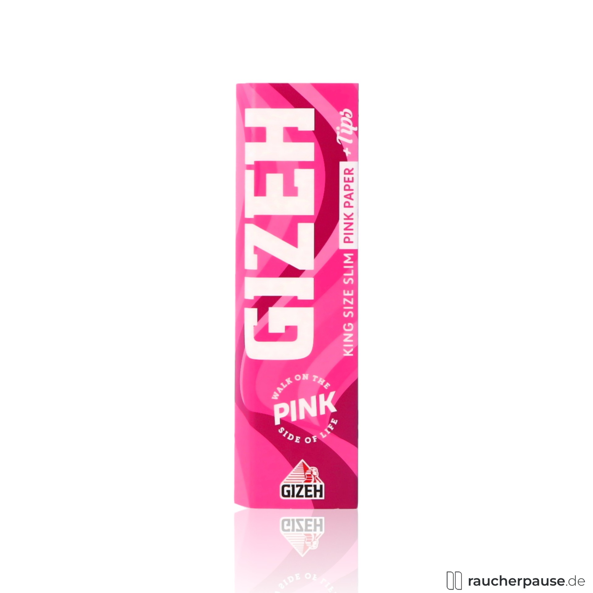 Gizeh PINK King Size Slim | 34 Blättchen + Tips | Extra dünn & geschmacksneutral