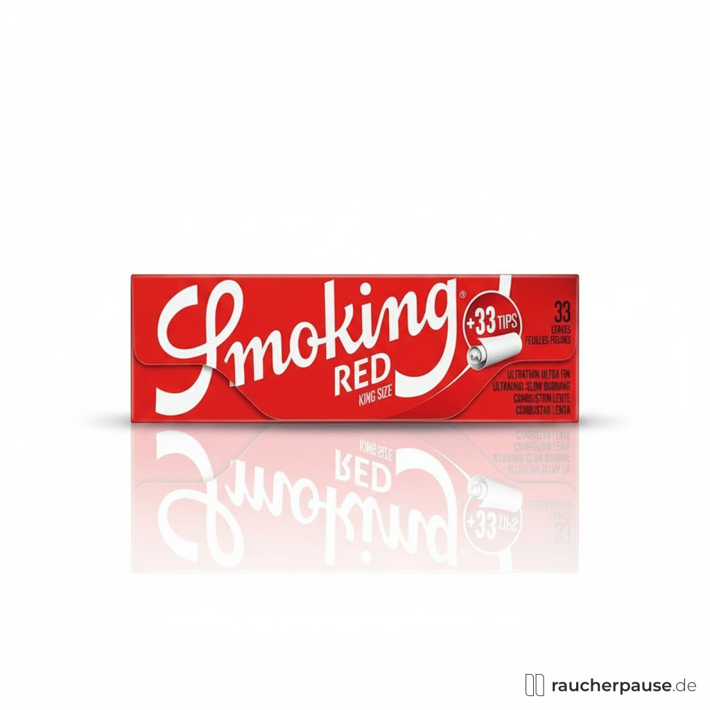 King-Size Zigarettenpapier mit Tips | 33 Blättchen & 33 Tips | FSC®-zertifiziert | Ultradünn & Langsam brennend