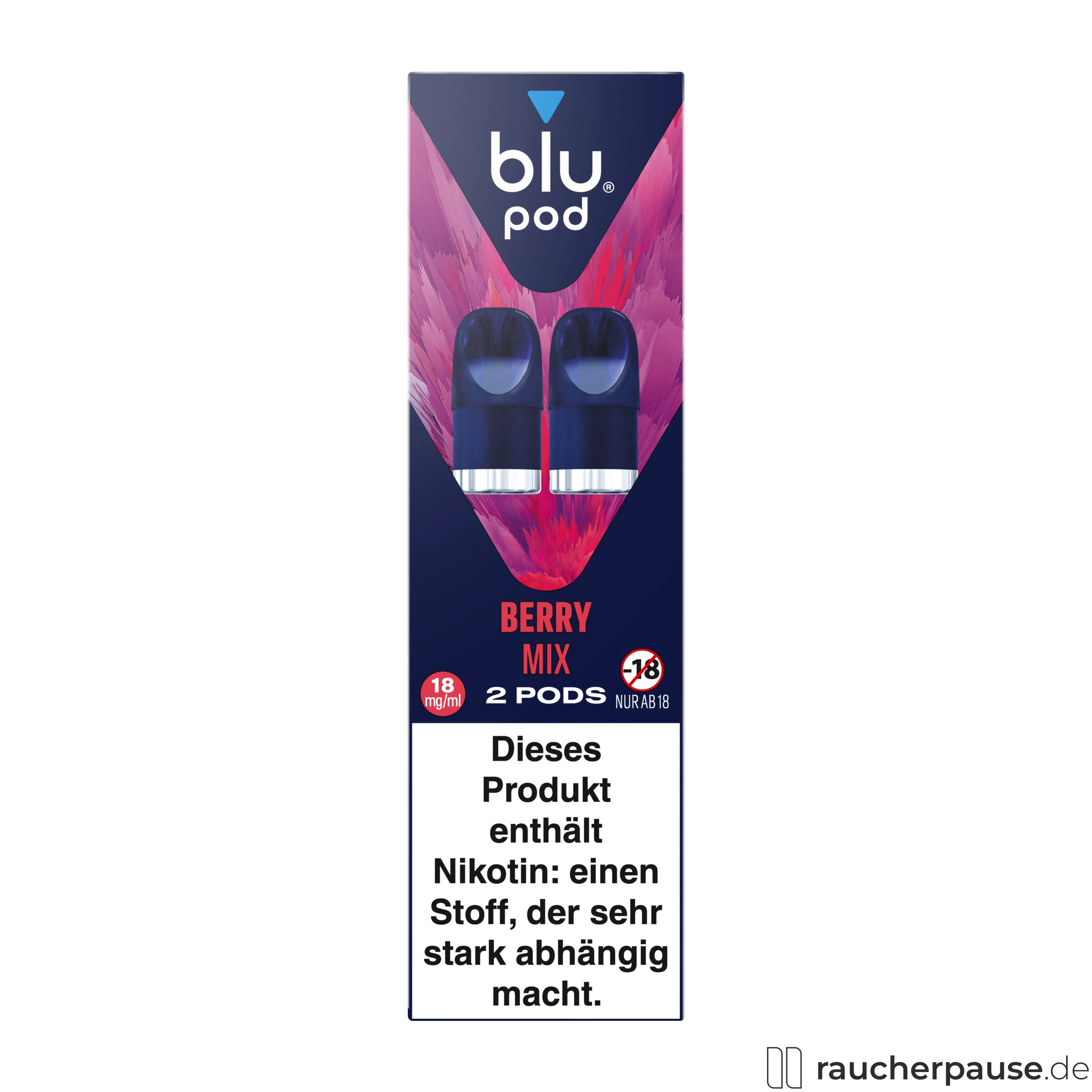 Blu Pod Berry Mix 18mg/ml Nikotin | 2 Pods | Kompatibel mit Blu Bar Kit E-Zigarette