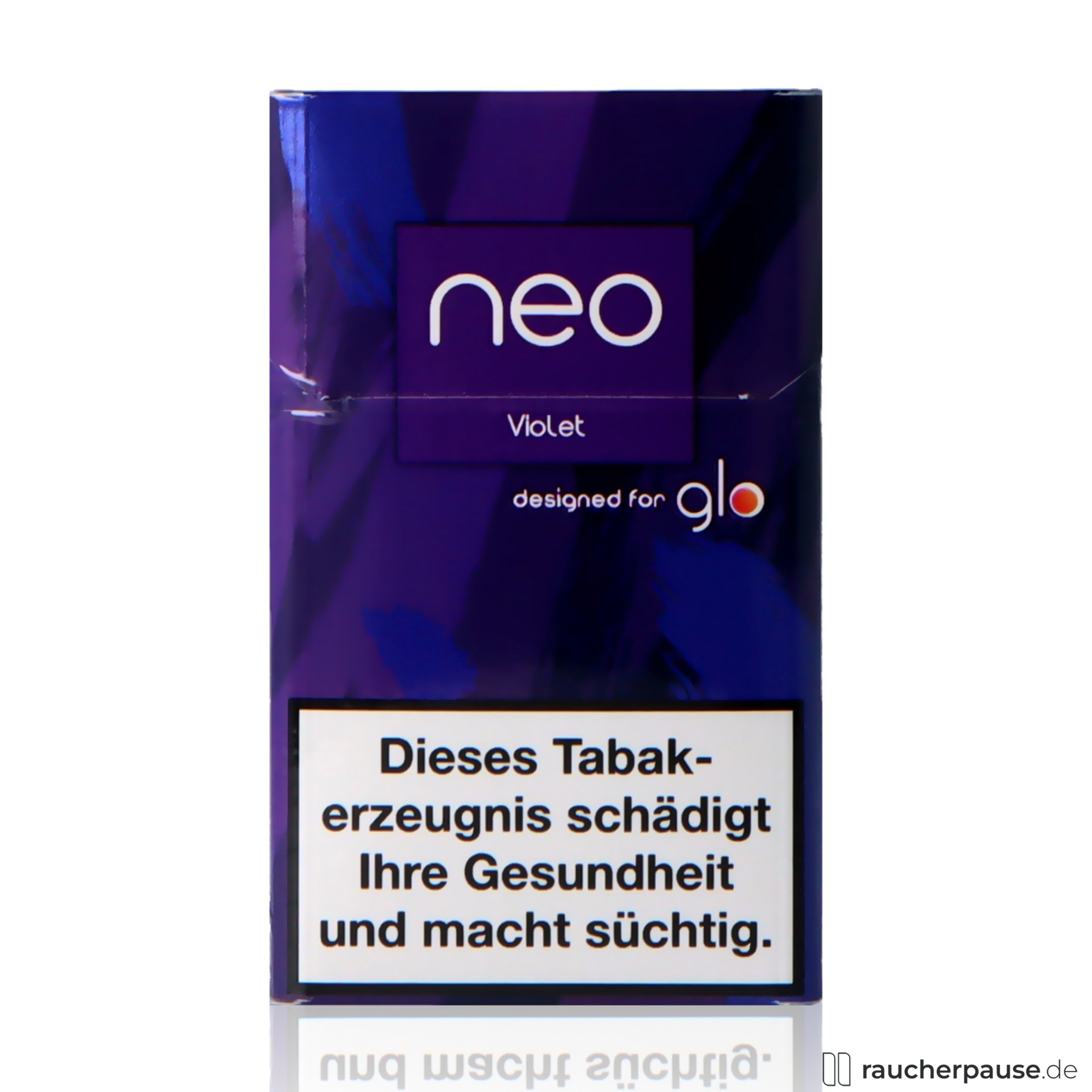Neo Violet für GLO | 20 Stück | Fruchtiger Tabakgeschmack neo, neo violet fuer glo stueck fruchtiger tabakgeschmack , packshot hinterseite