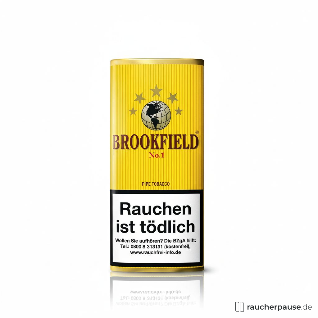 Brookfield No. 1 Pfeifentabak | 50g Pouch | Virginia, Burley, Java | Dezente Vanillenote